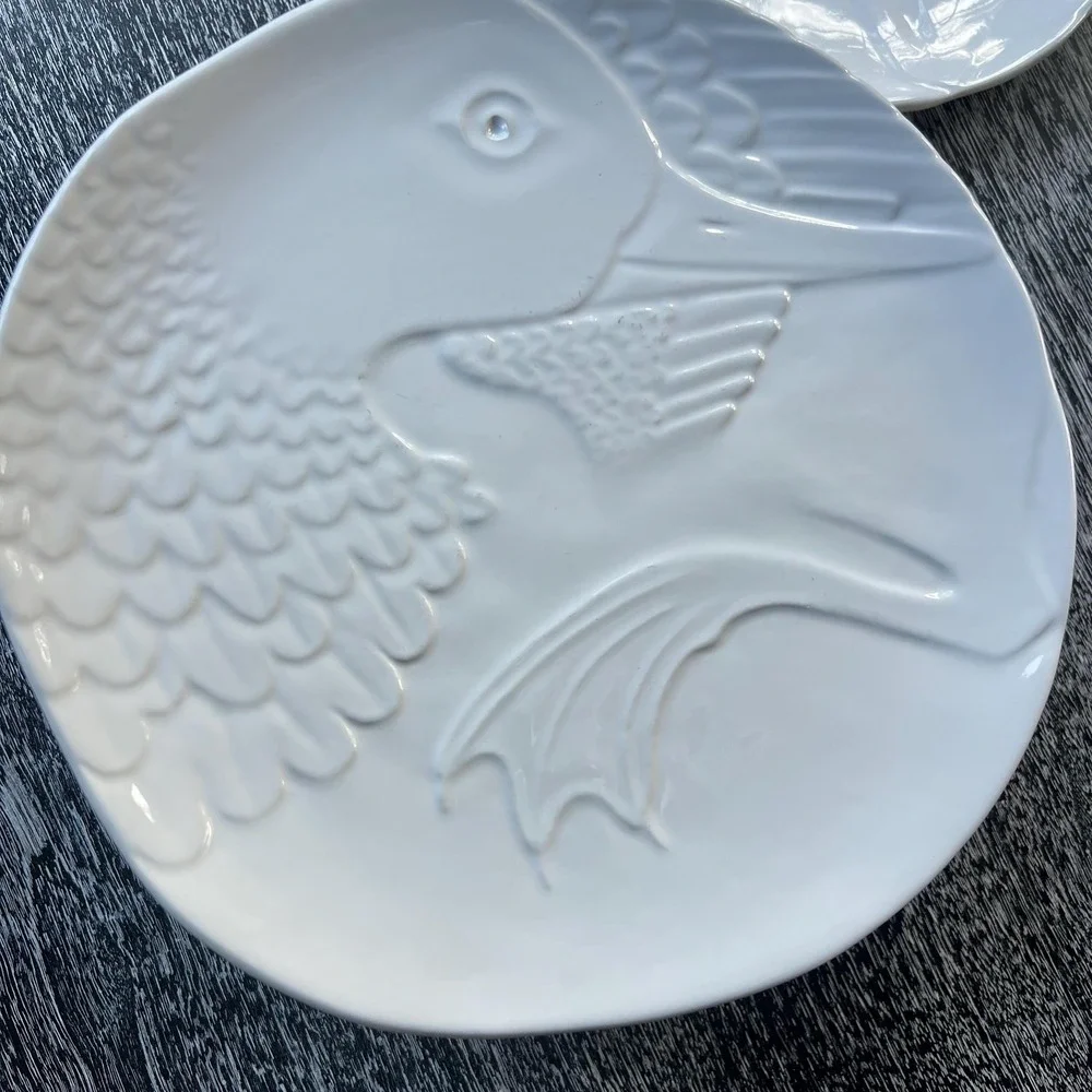 Set of 8 Mancer Italy Domain Handmade Duck Swan Dishes‎